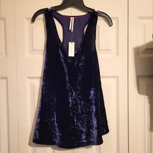 BNWT Anthropologie Sapphire Velvet Tank